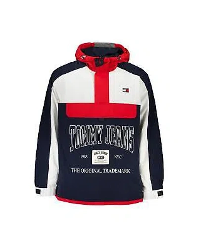 Pre-owned Tommy Hilfiger Tommy Jeans Anorak Jacket For Men - Navy - Jackets - Blue