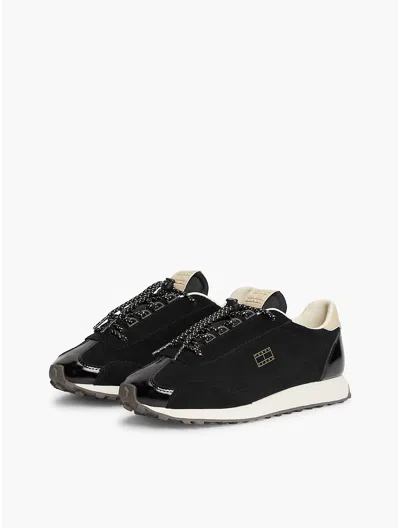 Tommy Hilfiger Tommy Jeans Archive Suede Runner Sneaker In Black