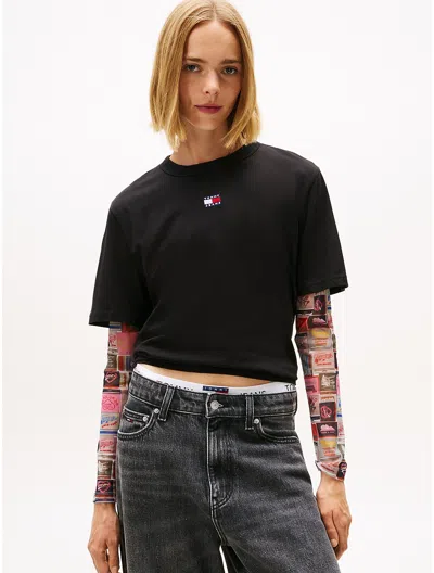 Tommy Hilfiger Tommy Jeans Badge Boxy In Black