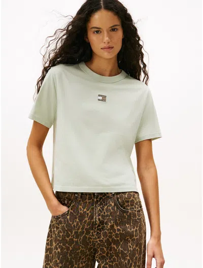 Tommy Hilfiger Tommy Jeans Badge Boxy In Green