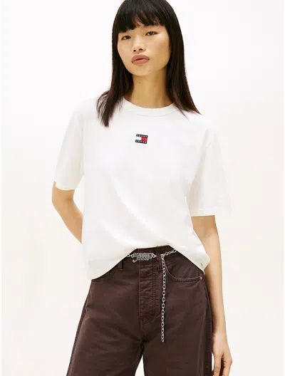 Tommy Hilfiger Tommy Jeans Badge Boxy T In Brown