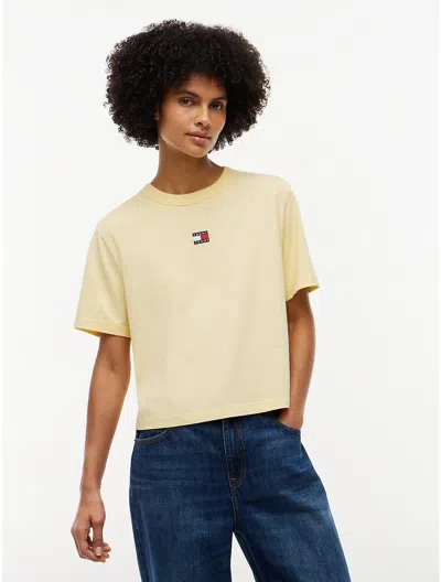 Tommy Hilfiger Tommy Jeans Badge Boxy T In Day Lily