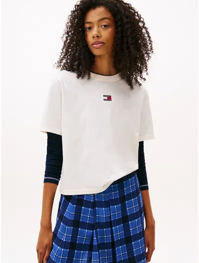 Tommy Hilfiger Tommy Jeans Badge Boxy In White