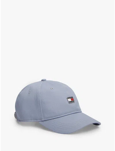 Tommy Hilfiger Tommy Jeans Badge Brushed Baseball Cap In Blue