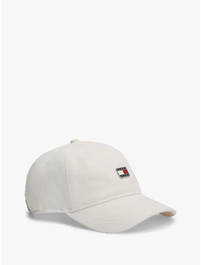 Tommy Hilfiger Tommy Jeans Badge Brushed Baseball Cap In White