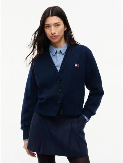 Tommy Hilfiger Tommy Jeans Badge Cardigan In Blue