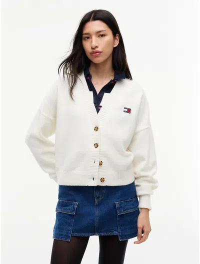 Tommy Hilfiger Tommy Jeans Badge Cardigan In White