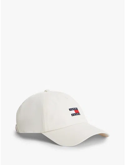 Tommy Hilfiger Tommy Jeans Badge Logo Baseball Cap In White