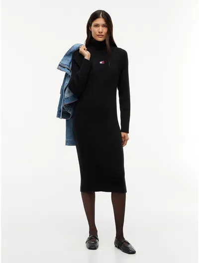 Tommy Hilfiger Tommy Jeans Badge Logo Midi Sweater Dress In Multi