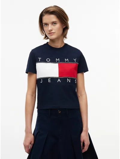 Tommy Hilfiger Tommy Jeans Big Flag Logo T In Blue