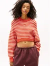 Tommy Hilfiger Tommy Jeans Boxy Cropped Sweater In Multi