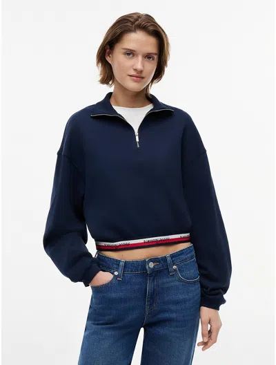 Tommy Hilfiger Tommy Jeans Boxy Quarter In Blue