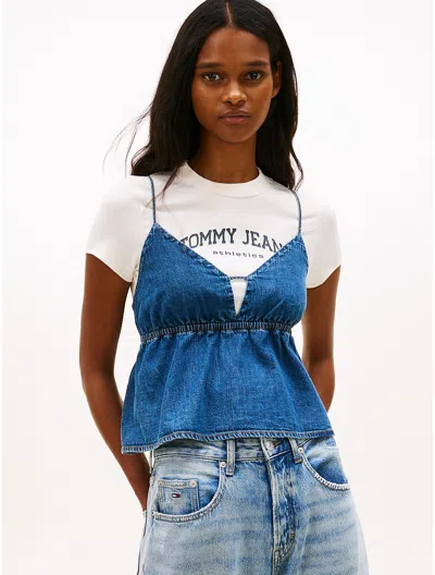 Tommy Hilfiger Tommy Jeans Chambray Tank Top In Blue