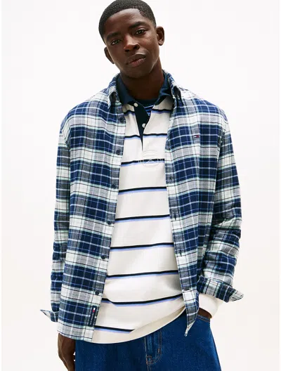 Tommy Hilfiger Tommy Jeans Check Flannel Shirt In Blue