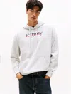 Tommy Hilfiger Tommy Jeans Colorblock Logo Hoodie In Gray