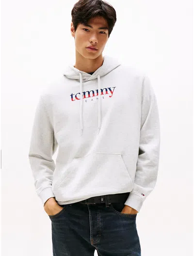 Tommy Hilfiger Tommy Jeans Colorblock Logo Hoodie In Gray