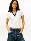 Tommy Hilfiger Tommy Jeans Contrast Slim Stretch Polo In White