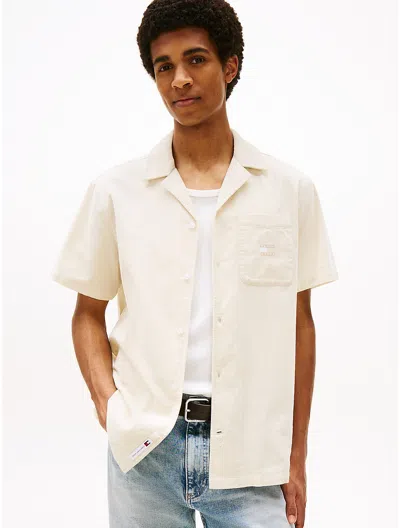 Tommy Hilfiger Tommy Jeans Corduroy Camp Shirt In Neutral