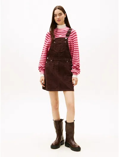 Tommy Hilfiger Tommy Jeans Corduroy Overall Dress In Multi