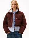 Tommy Hilfiger Tommy Jeans Corduroy Puffer Jacket In Animal Print