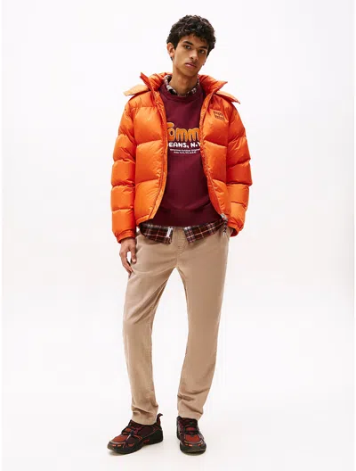 Tommy Hilfiger Tommy Jeans Corduroy Pull In Orange