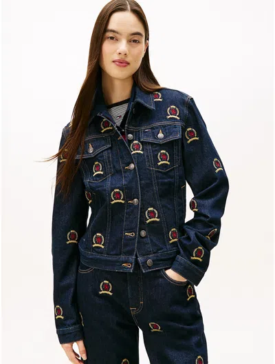 Tommy Hilfiger Tommy Jeans Crest Denim Jacket In Blue