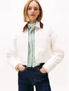 Tommy Hilfiger Tommy Jeans Cropped Coach Jacket In White