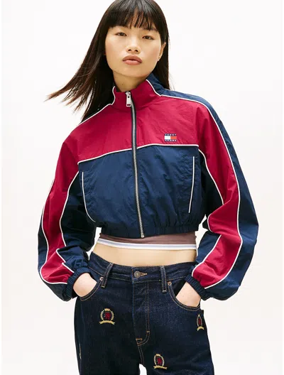 Tommy Hilfiger Tommy Jeans Cropped Windbreaker In Multi
