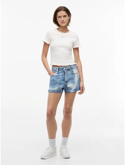 Tommy Hilfiger Tommy Jeans Cuffed Denim Short In Blue