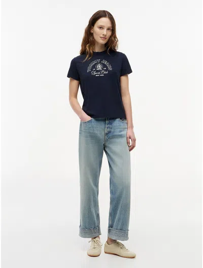 Tommy Hilfiger Tommy Jeans Cuffed Slim Straight Jean In Blue