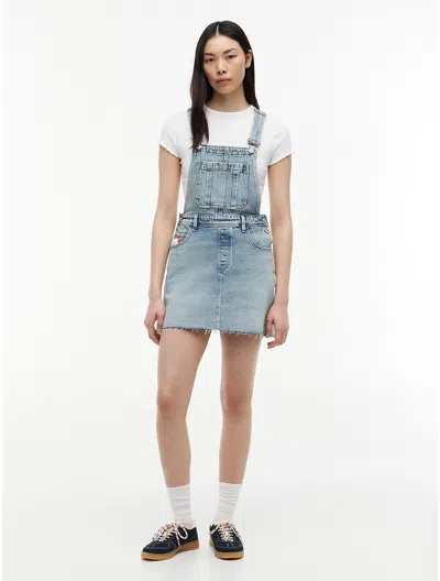 Tommy Hilfiger Tommy Jeans Denim Overall Mini Dress In Blue