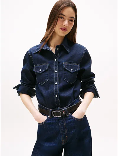 Tommy Hilfiger Tommy Jeans Denim Shirt In Blue