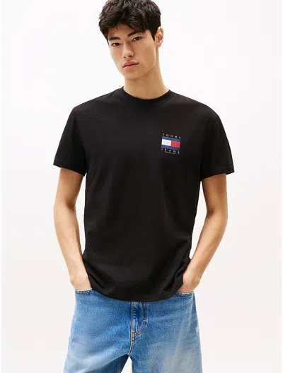 Tommy Hilfiger Tommy Jeans Flag Graphic T In Black