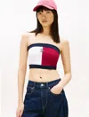 Tommy Hilfiger Tommy Jeans Flag Logo Tube Top In Multi