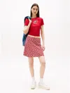 Tommy Hilfiger Tommy Jeans Floral Print Mini Slip Skirt In Red