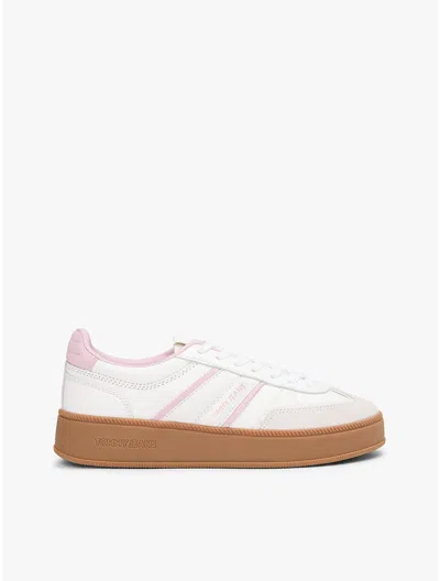 Tommy Hilfiger Tommy Jeans Leather Flatform Sneaker In White