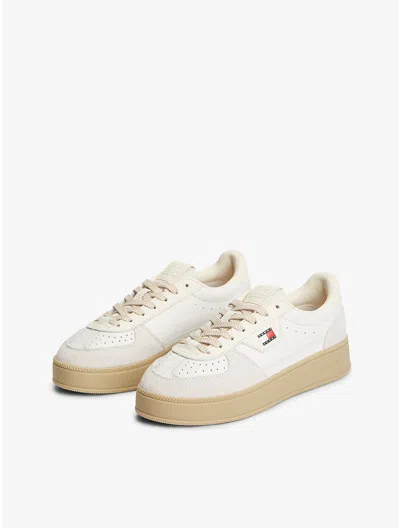 Tommy Hilfiger Tommy Jeans Leather Platform Sneaker In White