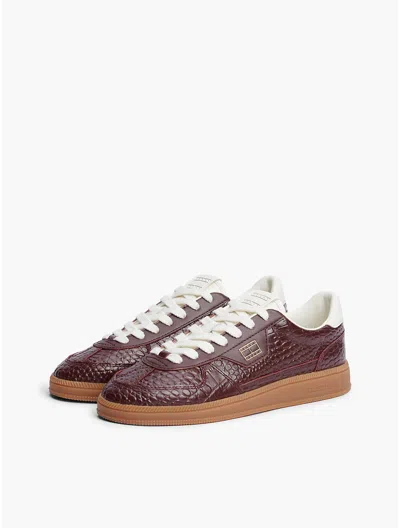 Tommy Hilfiger Tommy Jeans Leather Skater Sneaker In Multi