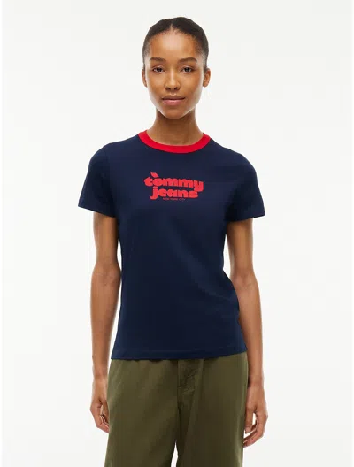 Tommy Hilfiger Tommy Jeans Logo Graphic T In Blue
