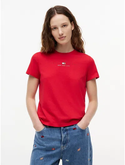 Tommy Hilfiger Tommy Jeans Logo Lightweight T In Red