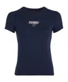 Tommy Hilfiger Tommy Jeans Logo Printed Crewneck T-shirt In Blue