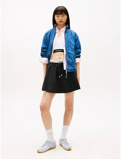 Tommy Hilfiger Tommy Jeans Logo Tape Mini Skirt In Black