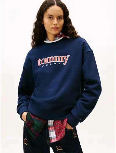 Tommy Hilfiger Tommy Jeans Logo Tech Fleece Sweatshirt In Multi