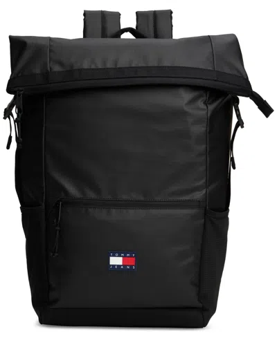 Tommy Hilfiger Tommy Jeans Men's Daily Tech Extra-large Rolltop Backpack In Black