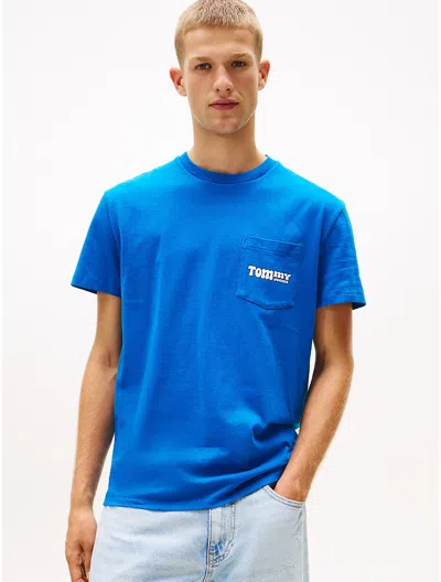 Tommy Hilfiger Tommy Jeans Mover Logo Pocket T In Blue
