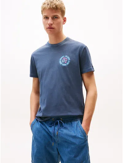 Tommy Hilfiger Tommy Jeans Neon Logo T In Blue