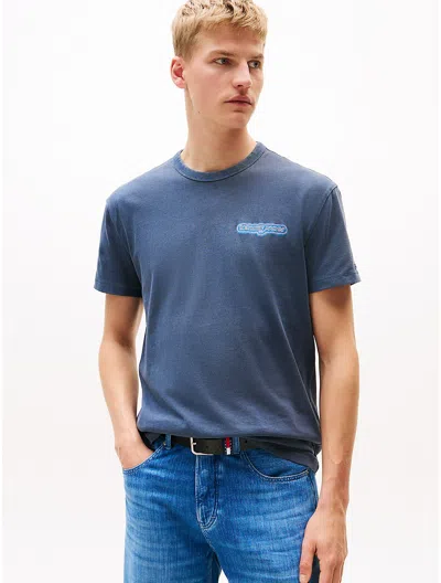 Tommy Hilfiger Tommy Jeans Neon Logo T In Blue