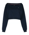 Tommy Hilfiger Tommy Jeans Off-shoulder Cropped Sweatshirt In Blue
