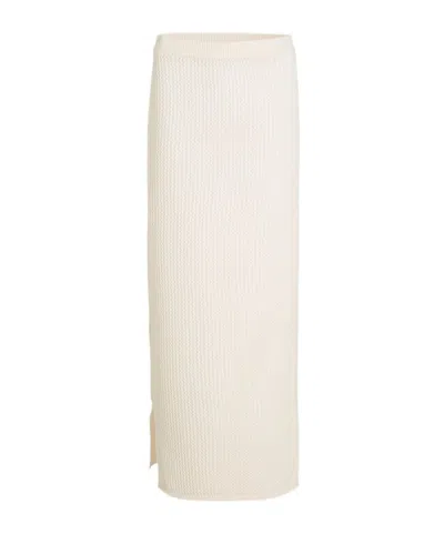 Tommy Hilfiger Tommy Jeans Open Knit Maxi Skirt In White