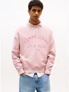 Tommy Hilfiger Tommy Jeans Overdyed Varsity Sweatshirt In Pink